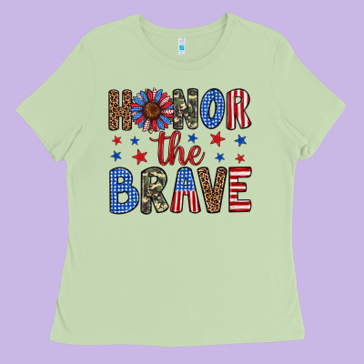 Honor The Brave Ladies Tee Designed By Artiststas