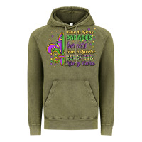 Vintage Olive mardi gras parades beads french quarter beignets k Vintage Hoodie - MaliasSmallBusiness