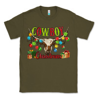 Army Green cowboy christmas Classic Tee - MaliasSmallBusiness