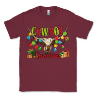 Burgundy cowboy christmas Classic Tee - MaliasSmallBusiness