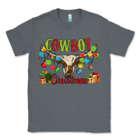 Charcoal Heather cowboy christmas Classic Tee - MaliasSmallBusiness