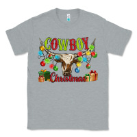 Heather Grey cowboy christmas Classic Tee - MaliasSmallBusiness