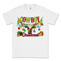 White cowboy christmas Classic Tee - MaliasSmallBusiness