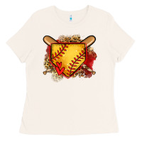 Bone softball home plate Ladies Tee - Jasminsmagicworld