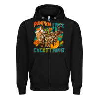 Black Pumpkin spice everything Zipper Hoodie - NancyCooperArtShop