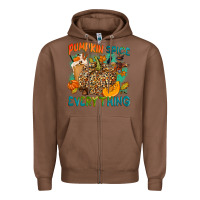 Chestnut Pumpkin spice everything Zipper Hoodie - NancyCooperArtShop