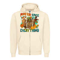 Sandshell Pumpkin spice everything Zipper Hoodie - NancyCooperArtShop