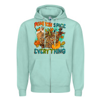 Seafoam Pumpkin spice everything Zipper Hoodie - NancyCooperArtShop