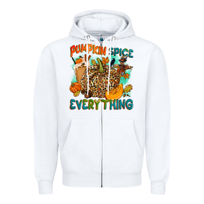 Pumpkin Spice Everything Zipper Hoodie by NancyCooperArtShop | Teevron