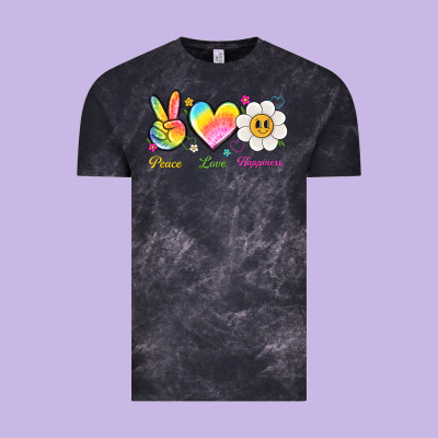 Peace Love Happiness Vintage Tee Designed By Nancycooperartshop
