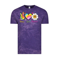 Cloud Purple peace love happiness Vintage Tee - NancyCooperArtShop
