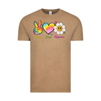 Vintage Coffee peace love happiness Vintage Tee - NancyCooperArtShop