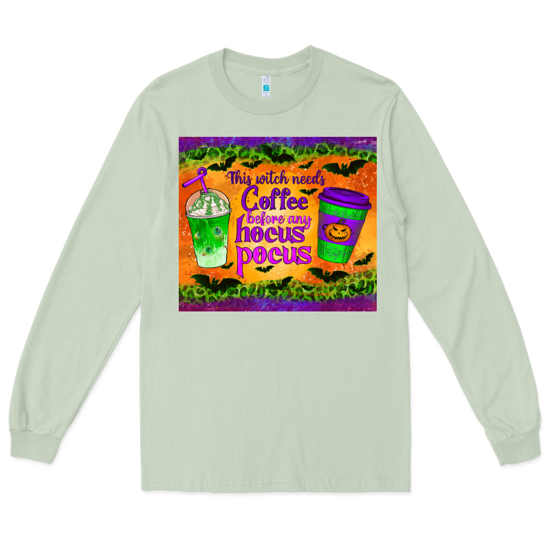 This Witch Needs Coffee Before Any Hocus Pocus Tumbler Long Sleeve Tee by BundleAndBundleShop | Teevron