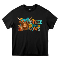 Black coffee then cows longhaired cow Heavy Core Tee - Jasminsmagicworld
