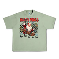 Oil Green merry vibes ho ho ho Urban Heavy Tee - MaliasSmallBusiness