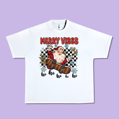 Merry Vibes Ho Ho Ho Urban Heavy Tee Designed By Maliassmallbusiness