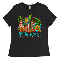 Black tis the season christmas tree  cake Ladies Tee - AdoDesignShop