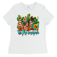 White tis the season christmas tree  cake Ladies Tee - AdoDesignShop