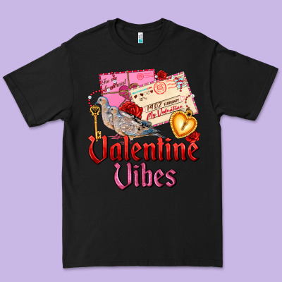 Valentine Vibes Premium Tee Designed By Adodesignshop