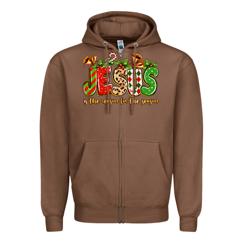 Jesus Is The Reason For The Season Zipper Hoodie by texasbilliewilder | Teevron