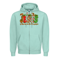 Seafoam jesus is the reason for the season Zipper Hoodie - texasbilliewilder