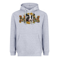 Heather Grey Mom with cow Heavyweight Hoodie - CowGirlArtShop