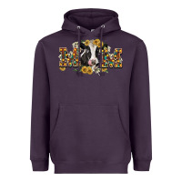 Plum Mom with cow Heavyweight Hoodie - CowGirlArtShop