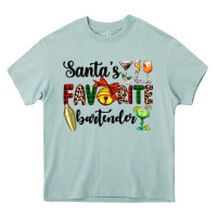 Santa's Favorite Bartender Heavy Core Tee | Teevron