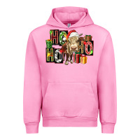Fuchsia Pink ho ho ho heifer Urban Hoodie - FaDigitalArtStudio