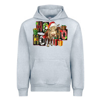 Heather Grey ho ho ho heifer Urban Hoodie - FaDigitalArtStudio