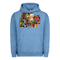 Pigment Pebble Blue ho ho ho heifer Urban Hoodie - FaDigitalArtStudio