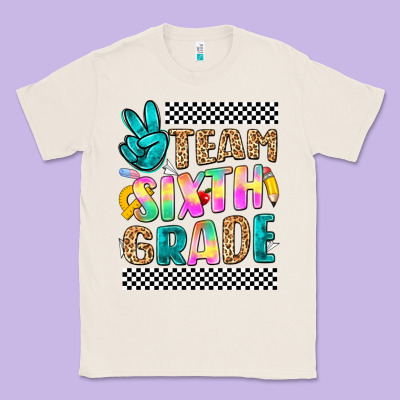 Team Sixth Grade Classic Tee Designed By Nancycooperartshop