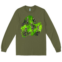 Army Green halloween patch 3 Long Sleeve Tee - BundleAndBundleShop