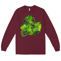 Burgundy halloween patch 3 Long Sleeve Tee - BundleAndBundleShop