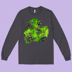 Halloween Patch 3 Long Sleeve Tee Designed By Bundleandbundleshop