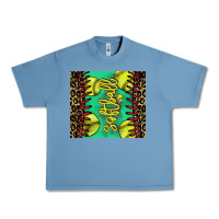 Pebble Blue softball leopard Urban Heavy Tee - NancyCooperArtShop