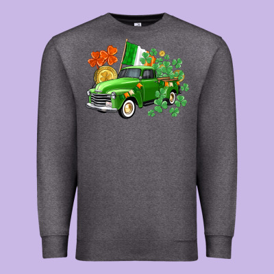 Western St. Patrick's Day Truck Premium Sweatshirt Designed By Cowgirlartshop