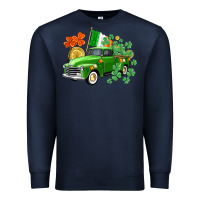 Navy Western St. Patrick's Day truck Premium Sweatshirt - CowGirlArtShop