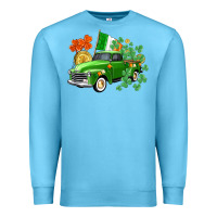 Ocean Blue Western St. Patrick's Day truck Premium Sweatshirt - CowGirlArtShop