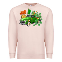 Pale Pink Western St. Patrick's Day truck Premium Sweatshirt - CowGirlArtShop