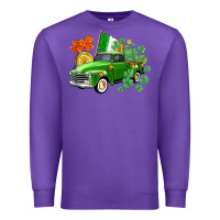 Purple Western St. Patrick's Day truck Premium Sweatshirt - CowGirlArtShop