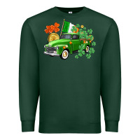 Sports Green Western St. Patrick's Day truck Premium Sweatshirt - CowGirlArtShop