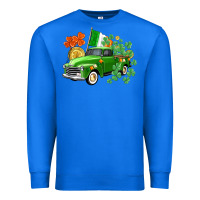 True Royal Western St. Patrick's Day truck Premium Sweatshirt - CowGirlArtShop