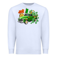White Western St. Patrick's Day truck Premium Sweatshirt - CowGirlArtShop