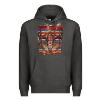 Charcoal Heather deer hunter Premium Hoodie - CowGirlArtShop