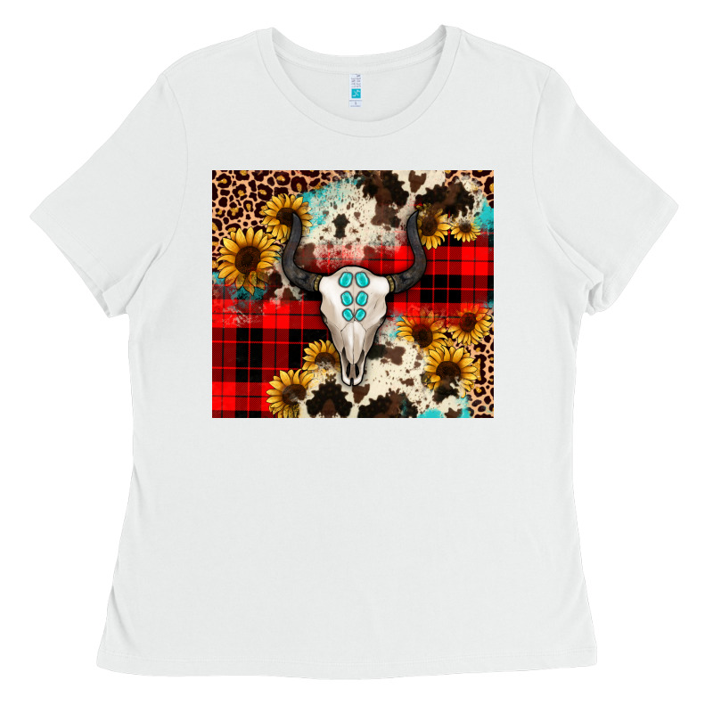 Bullskull Sunflower Ladies Tee by JahusDesignShop | Teevron