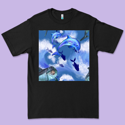 Dolphins Premium Tee Designed By Bundleandbundleshop