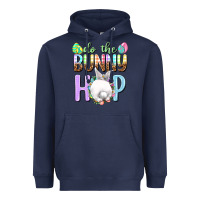 Navy Do the bunny hop Easter Day Heavyweight Hoodie - HowdyJamesFarm