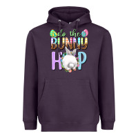 Plum Do the bunny hop Easter Day Heavyweight Hoodie - HowdyJamesFarm