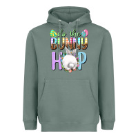Sage Do the bunny hop Easter Day Heavyweight Hoodie - HowdyJamesFarm